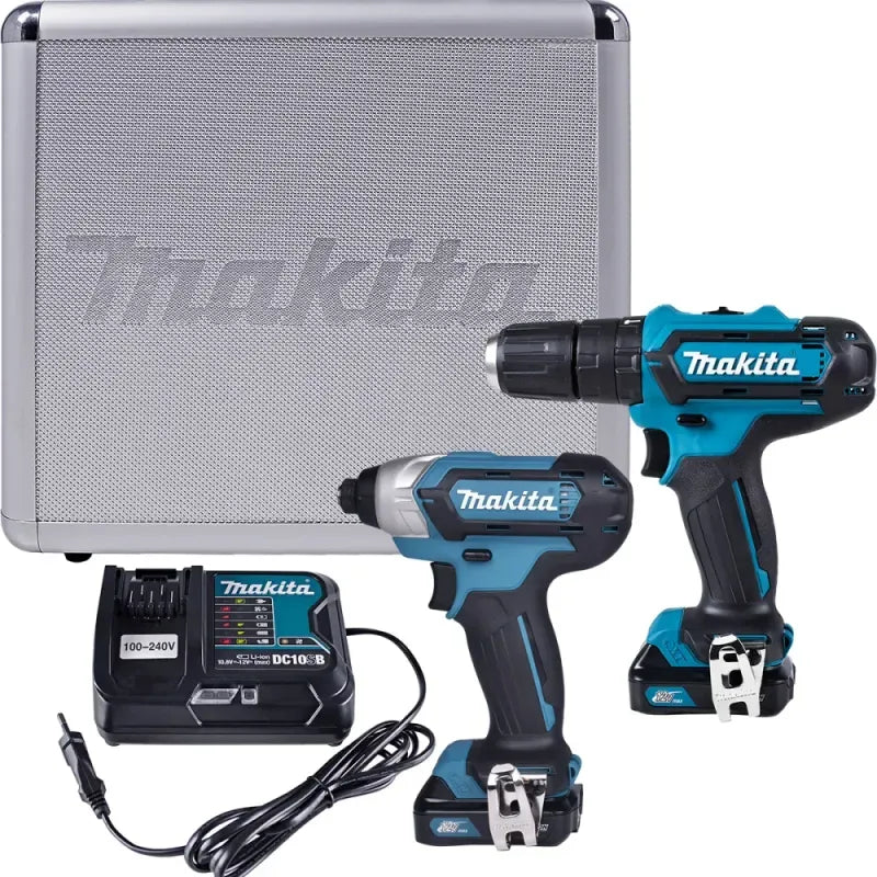 Kit de destornillador y taladro de impacto con batería Makita de 12 V