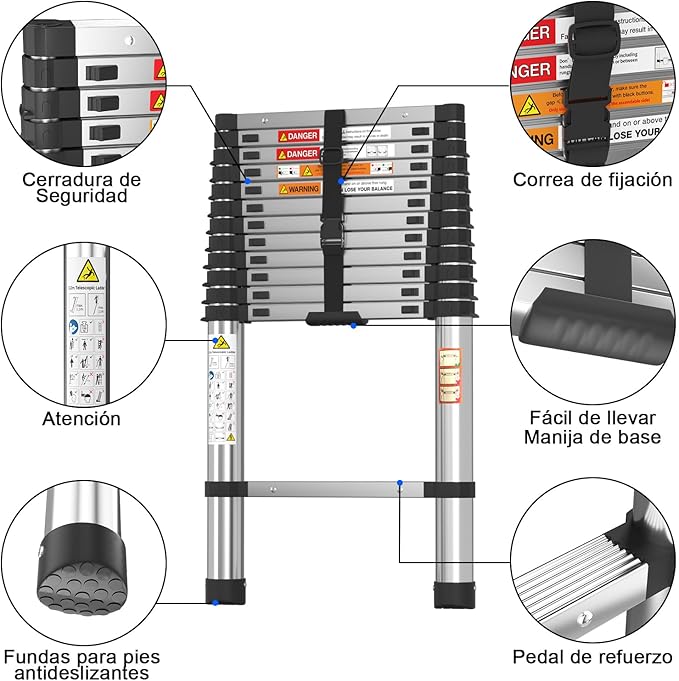 Escalera Telescópica Pro Flex - Premium Resistencia A